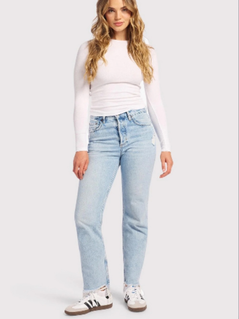 nuuds Light Blue Straight Leg Jeans